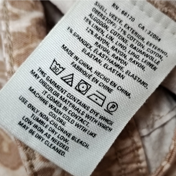 Anthropologie The Wanderer Leopard Print Utility Pants Women's 28" Beige Cotton - Picture 8 of 9